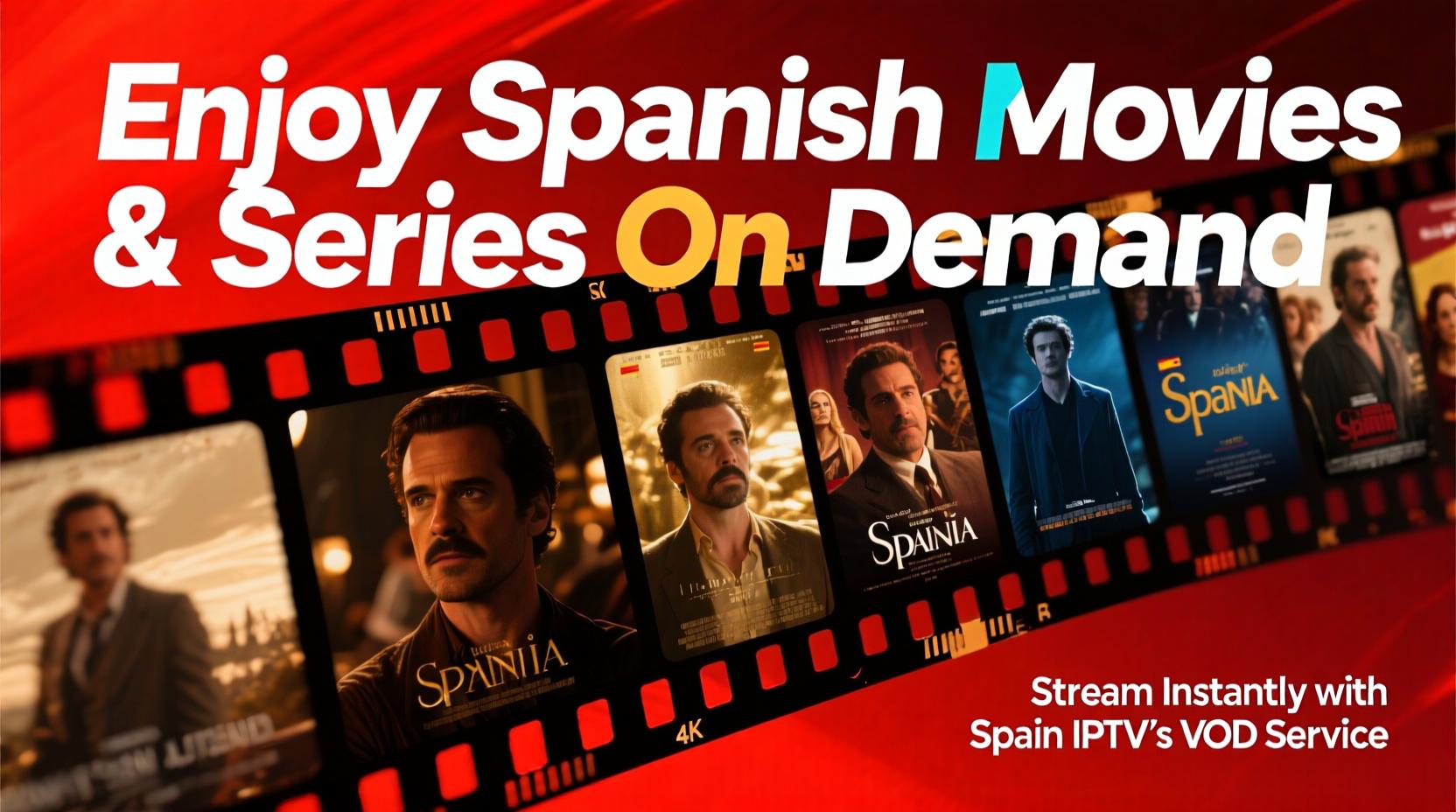 A happy family enjoying a movie night together, watching a Spanish film on a smart TV.